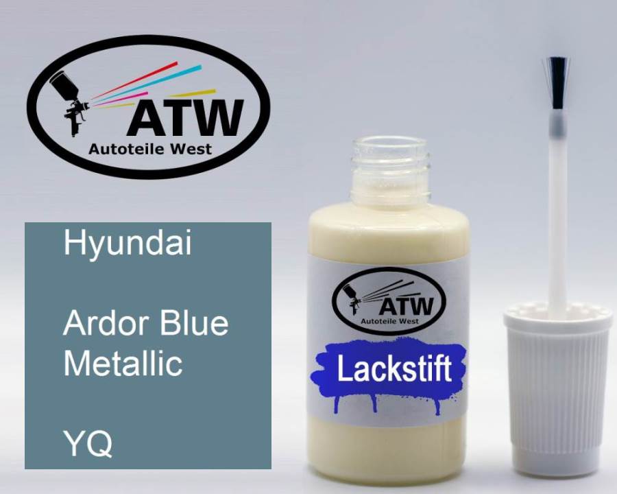 Hyundai, Ardor Blue Metallic, YQ: 20ml Lackstift, von ATW Autoteile West.